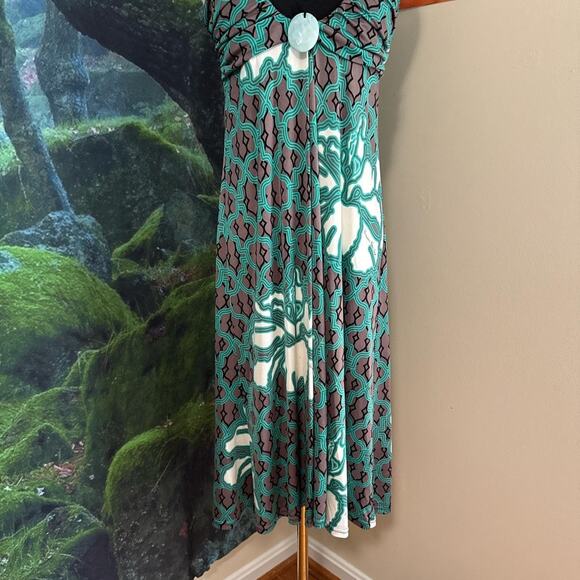 prairie new york 100% silk mod halter dress made in nyc size L - Picture 4 of 6